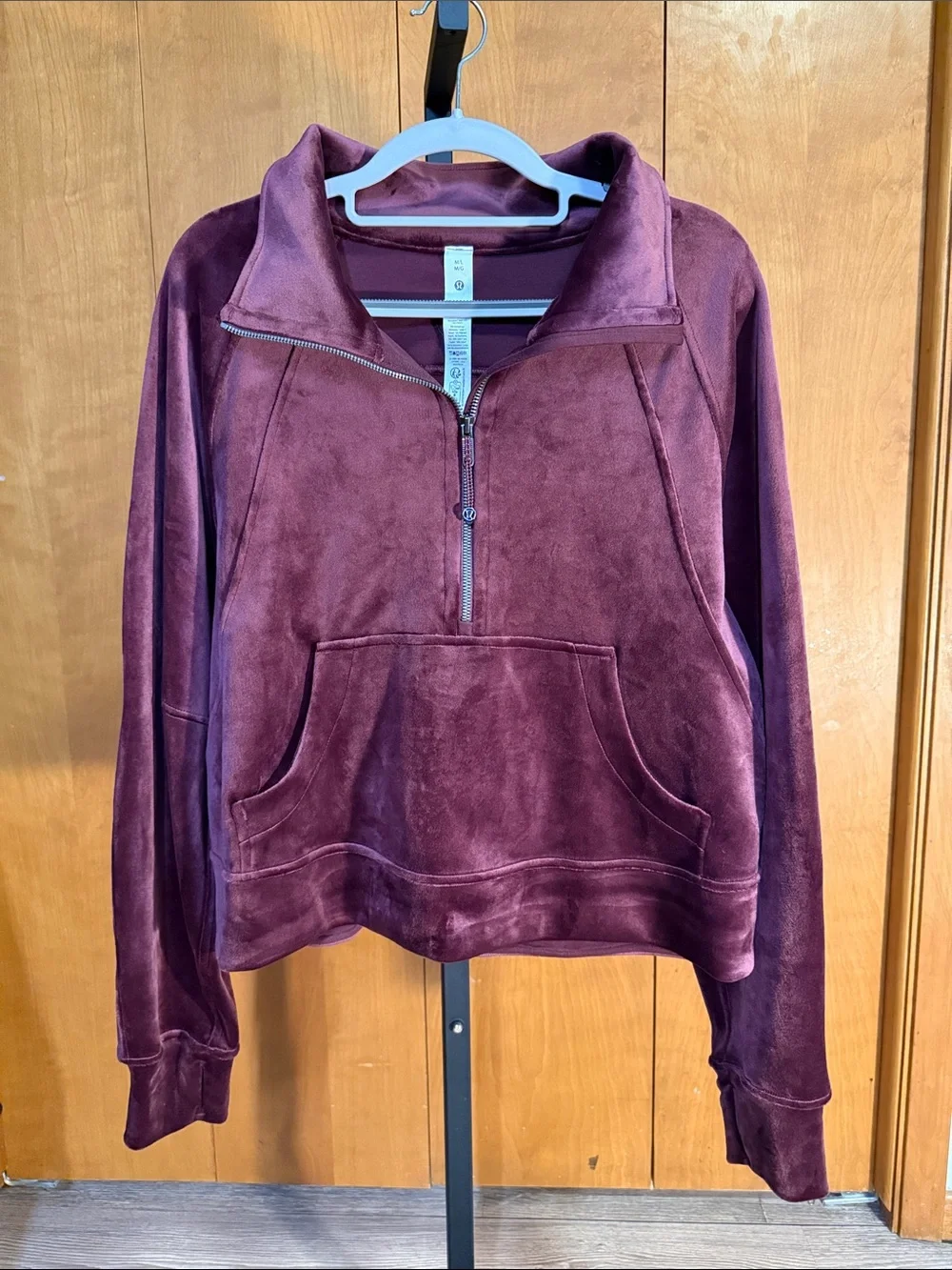 Lululemon Scuba Oversized Funnel Neck Velvet Garnet M/L NWT